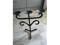 Масивен Свещник ковано желязо