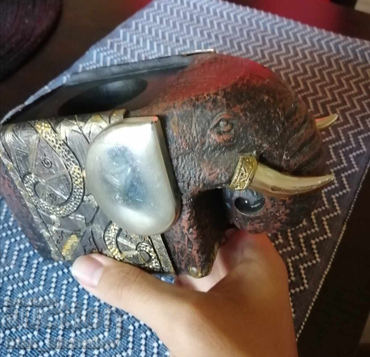 Ξύλινος Ελέφαντας Κηροπήγιο Ξύλινος Ελέφαντας Κηροπήγιο