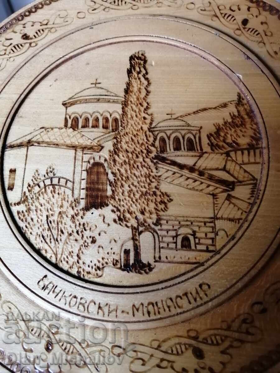 Livrarea Placă de perete pirografată Mănăstirea Bachkovski