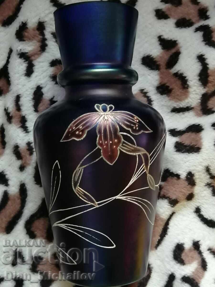 Small vase Blue glass