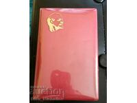 Caiet pentru insigne Lenin cu 22 insigne