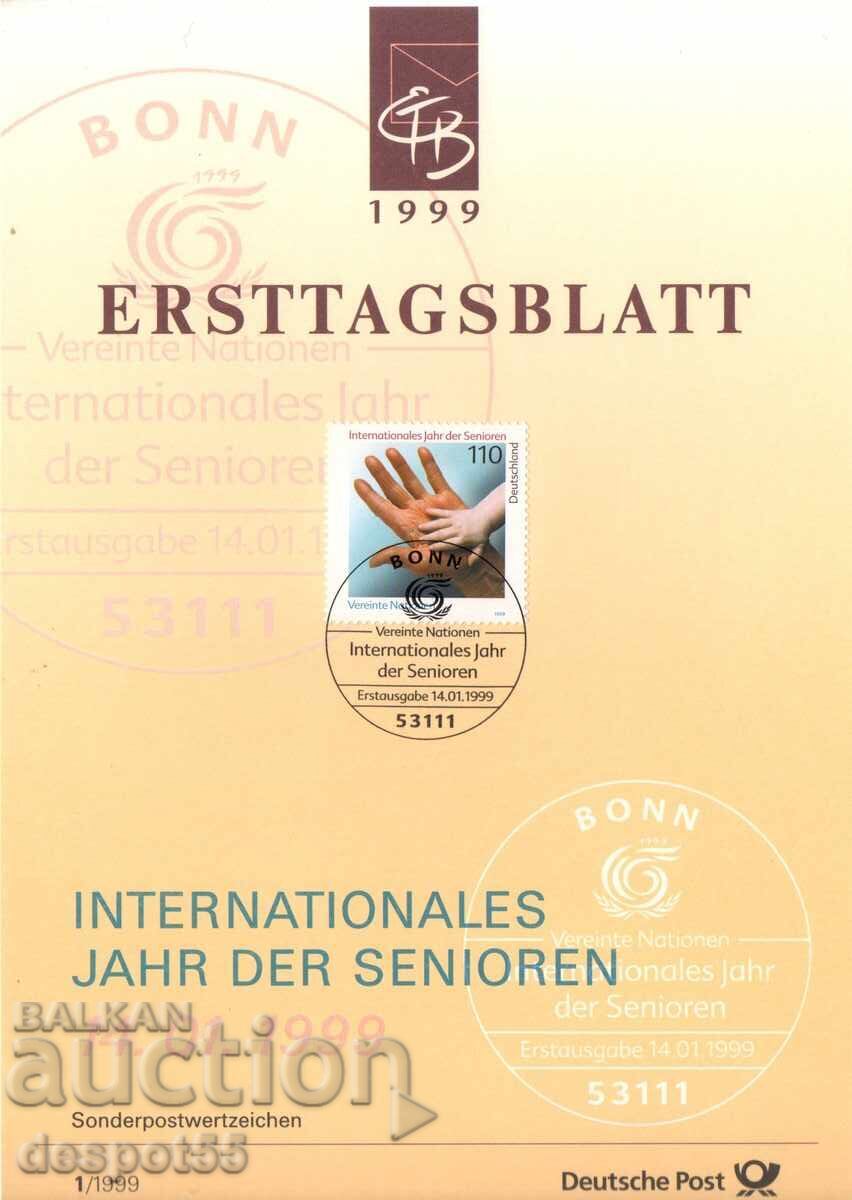 1999. Germania. Anul persoanelor în vârstă. Card Maxim
