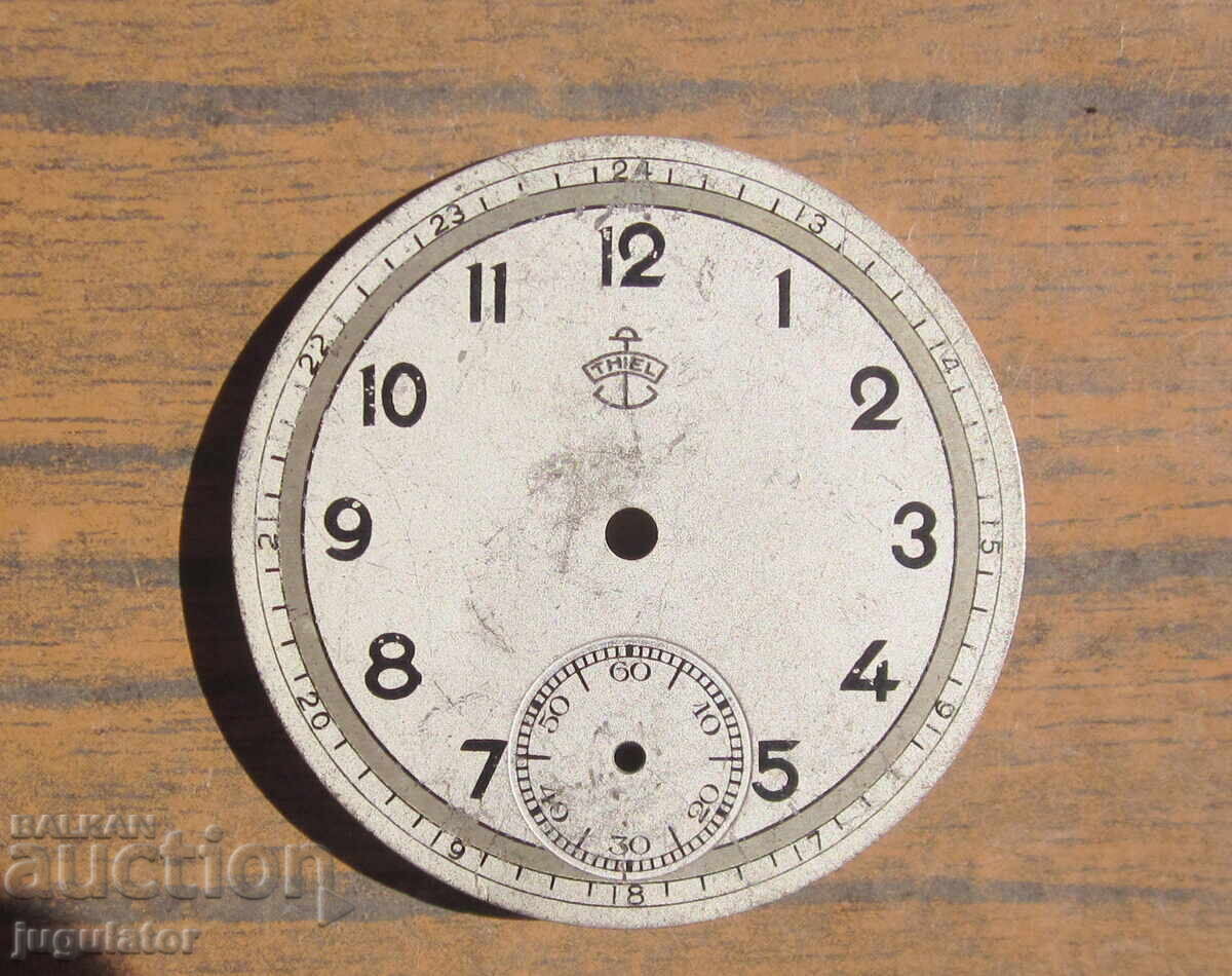 Original metal dial for a THIEL pocket watch with price 10.00 BGN | € 5.11 Original metal dial for a THIEL pocket watch with price 10.00 BGN | € 5.11