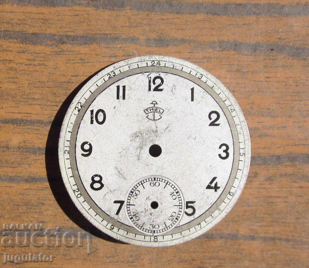 Original metal dial for a THIEL pocket watch Original metal dial for a THIEL pocket watch