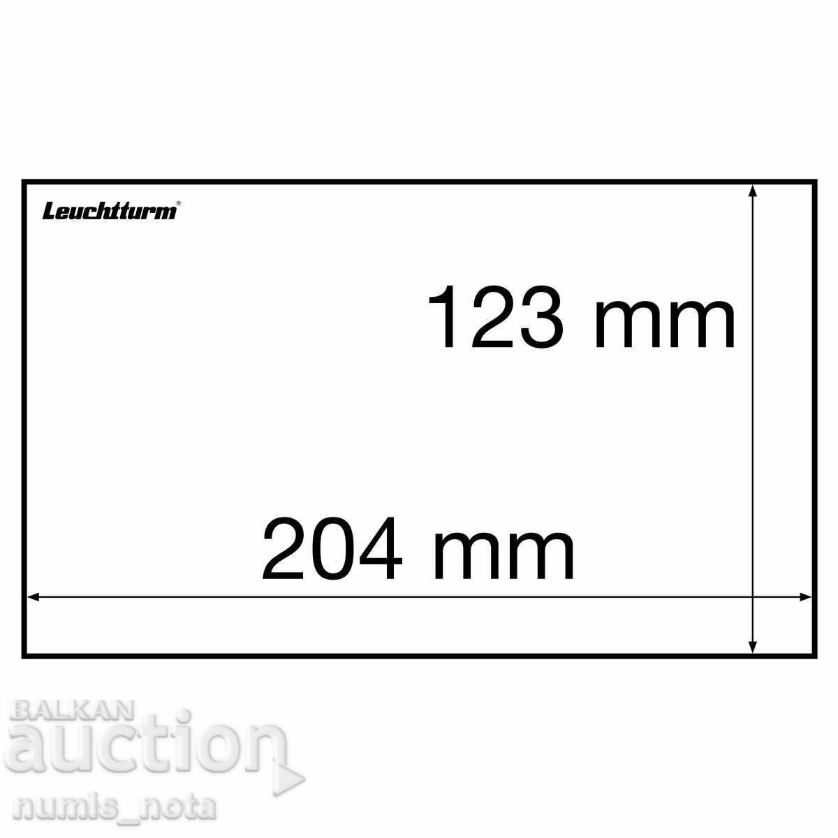 Transparent banknote packaging - Leuchtturm - 212 x 129 mm. with price 29.00 BGN | € 14.83