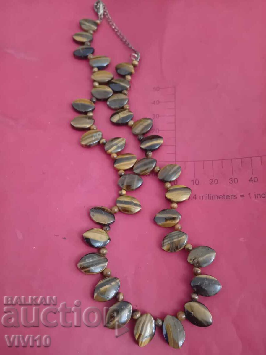 Antique necklace with tiger's eye