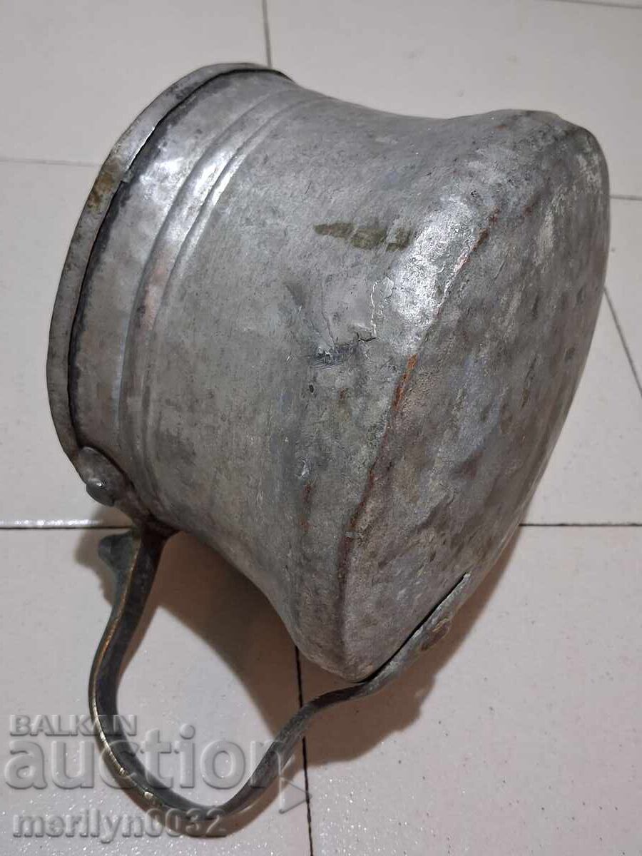 Παλιά καλαϊδισμένα σκεύη, καζάνι, χάλκινο, λέβητας, κατσαρόλα, - 5