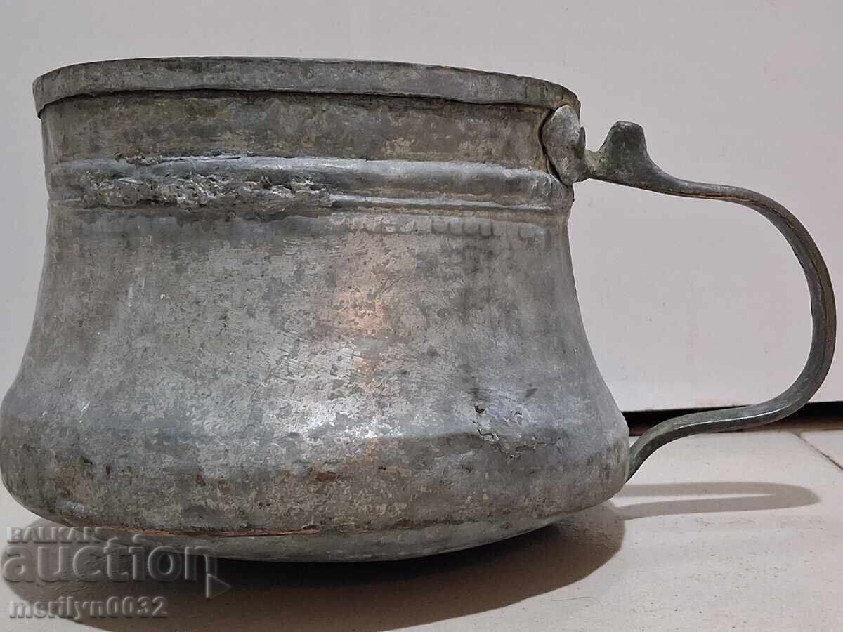 Παλιά καλαϊδισμένα σκεύη, καζάνι, χάλκινο, λέβητας, κατσαρόλα, - 7