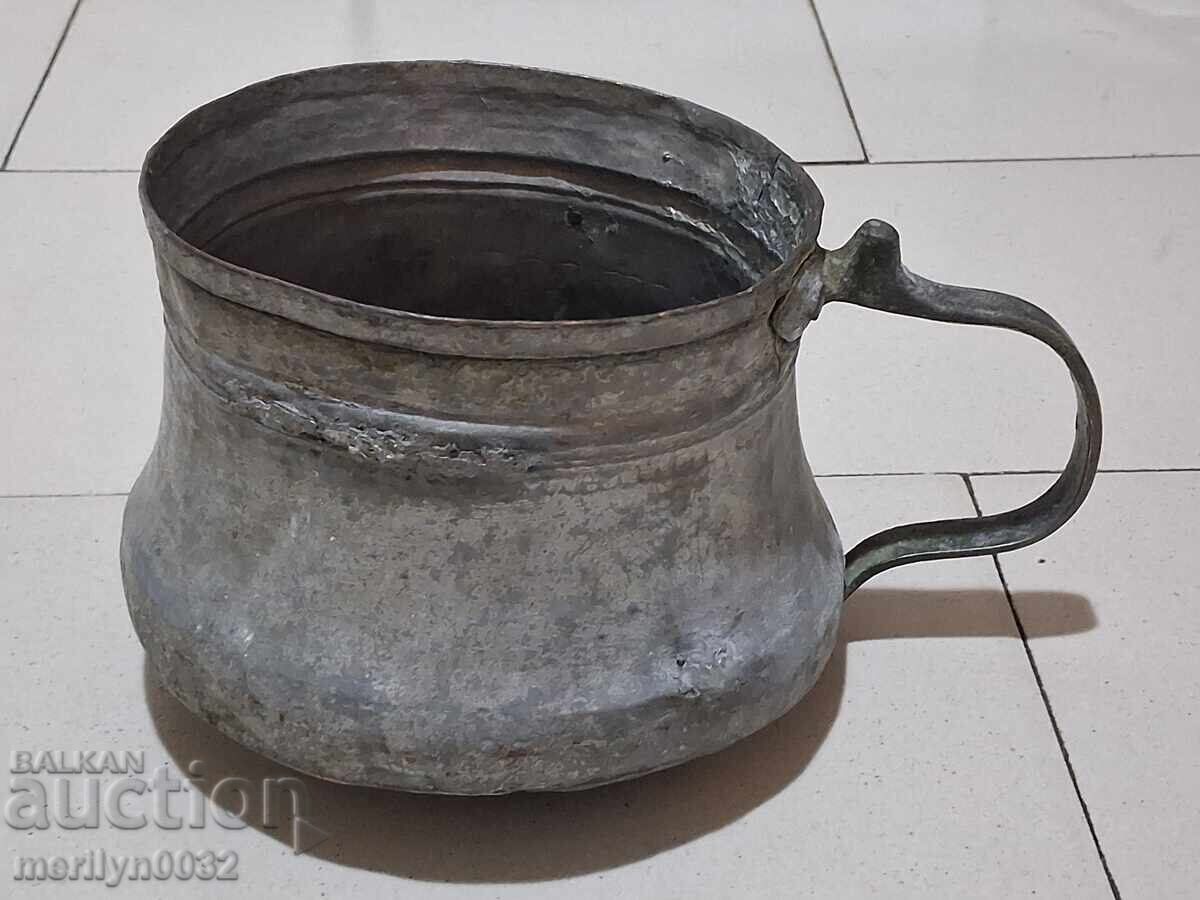 Παλιά καλαϊδισμένα σκεύη, καζάνι, χάλκινο, λέβητας, κατσαρόλα,