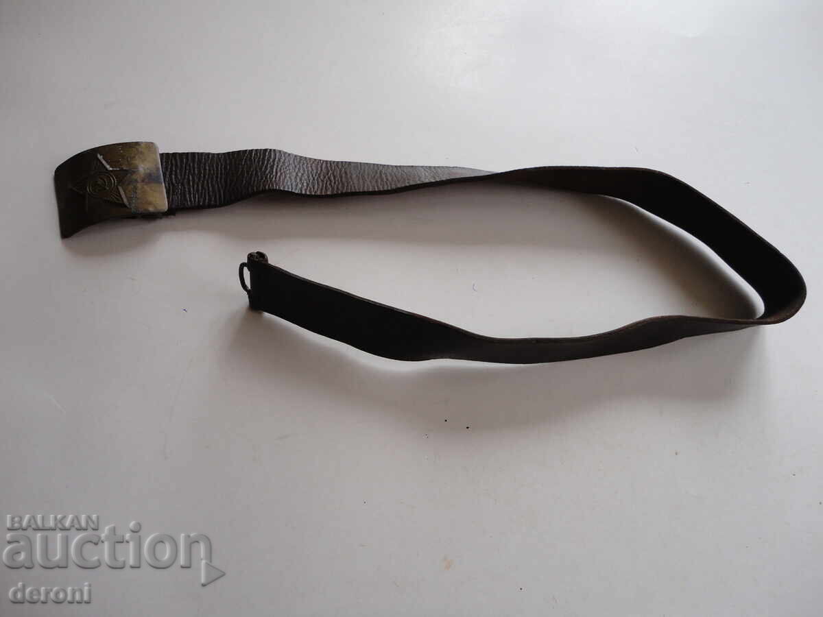 Ρωσική στρατιωτική ζώνη με χάλκινη αγκράφα - 5