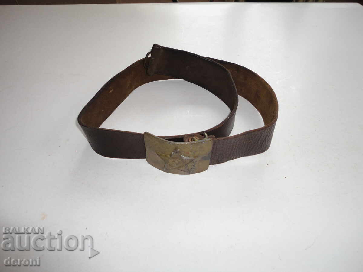 Ρωσική στρατιωτική ζώνη με χάλκινη αγκράφα