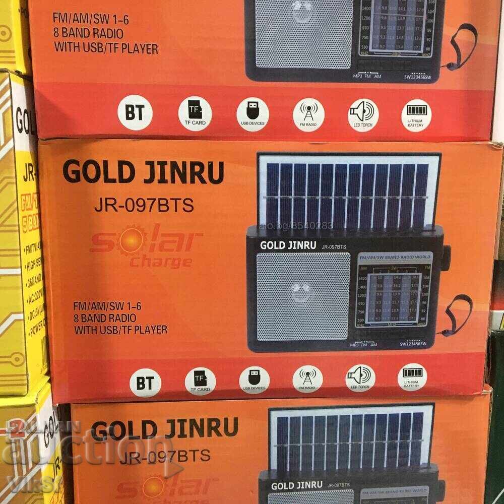 Παράδοση Ηλιακό ραδιόφωνο με φανάρι, Bluetooth, USB, φανάρι SD+LED JR-097 BTS