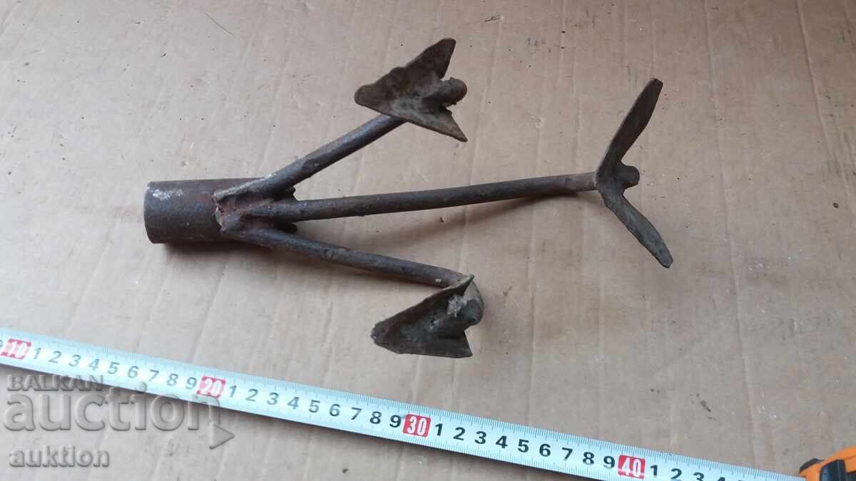 Παλιά, στιβαρή γεωργική λεπίδα - τσάπα - 7