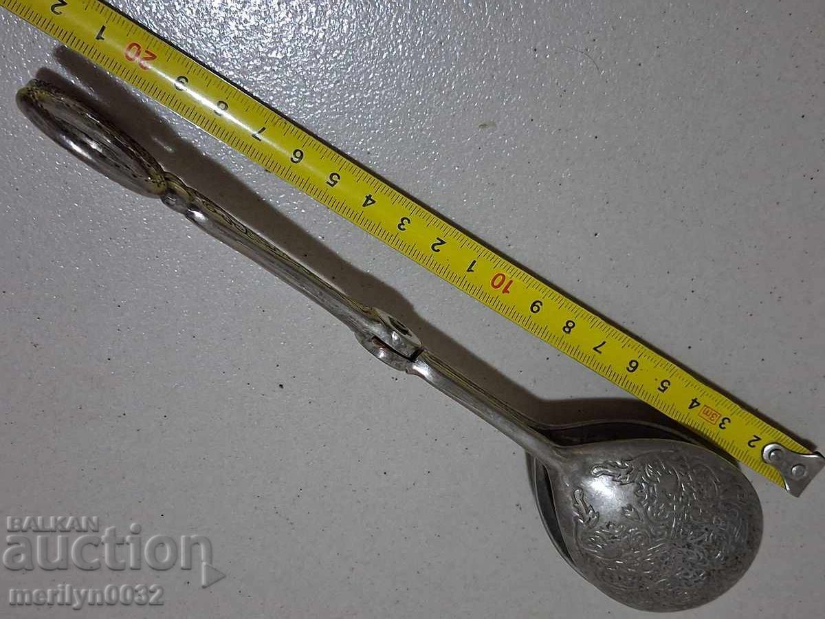 Παλιά λαβίδα σερβιρίσματος κουτάλι ψαλίδι - 6