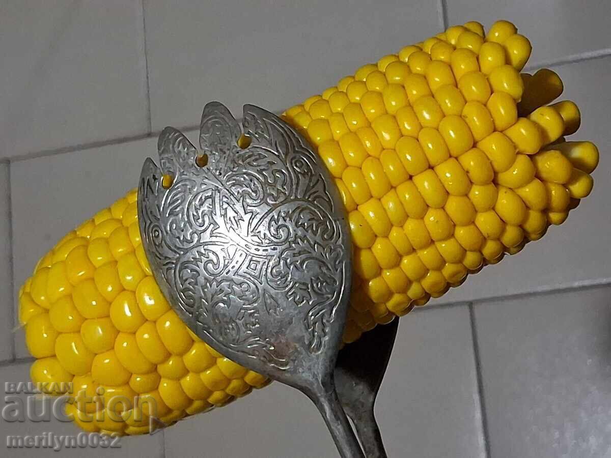 Παλιά λαβίδα σερβιρίσματος κουτάλι ψαλίδι - 7