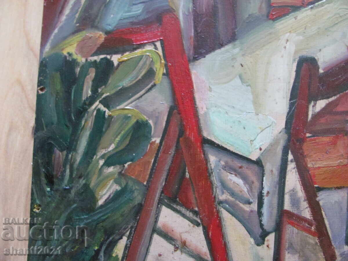 Livrarea Tablou ulei-placă de fibre 78x54cm Livrarea Tablou ulei-placă de fibre 78x54cm