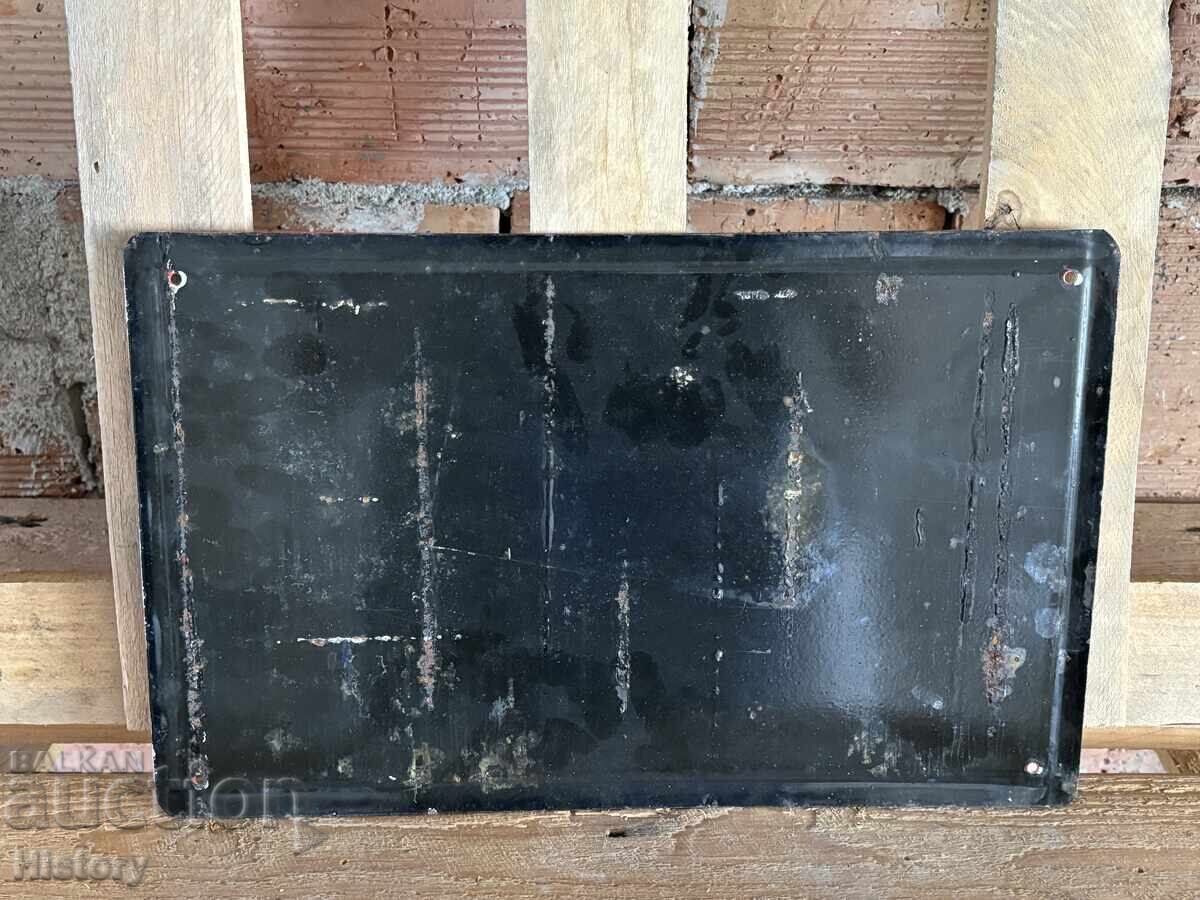 Auction  Enamel plate