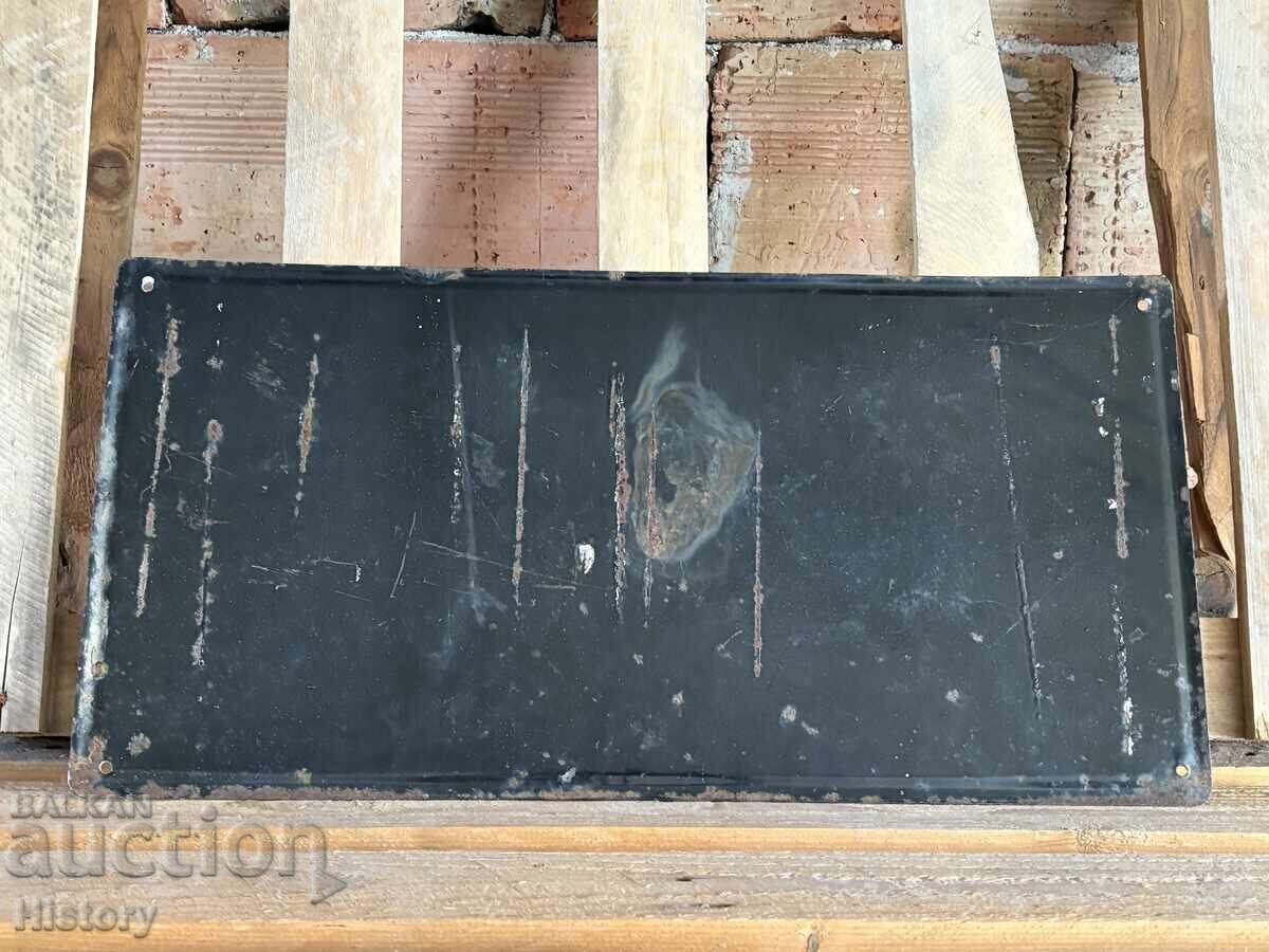 Auction  Enamel plate