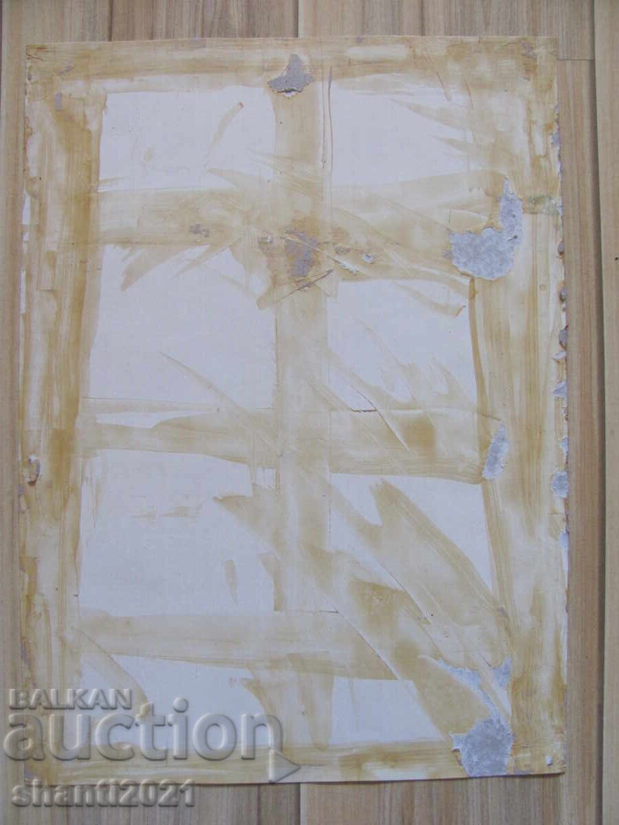 Acrylic painting - winter, cardboard, 48x34cm - 7