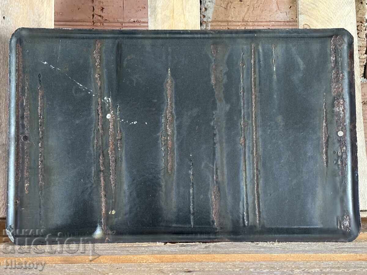 Auction  Enamel plate