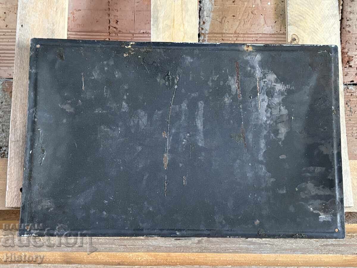 Auction  Enamel plate