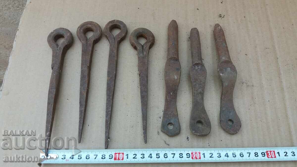 SET BALAMALE DE UȘĂ RENASCENTISTE DIN FIER FORJAT - 6 SET BALAMALE DE UȘĂ RENASCENTISTE DIN FIER FORJAT - 6