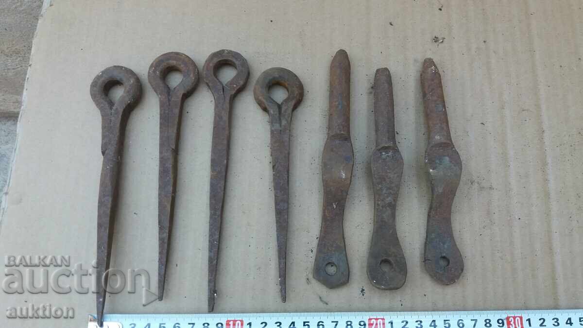 SET BALAMALE DE UȘĂ RENASCENTISTE DIN FIER FORJAT - 7 SET BALAMALE DE UȘĂ RENASCENTISTE DIN FIER FORJAT - 7