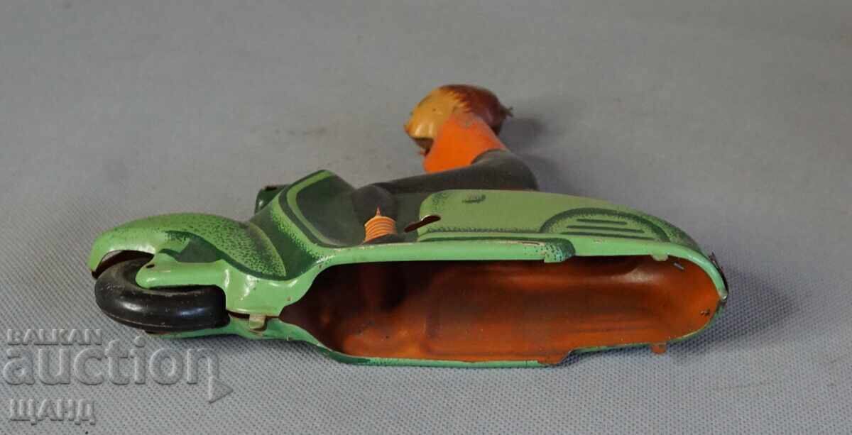 Веспа Стара Немска метална механична играчка модел мотор - 5