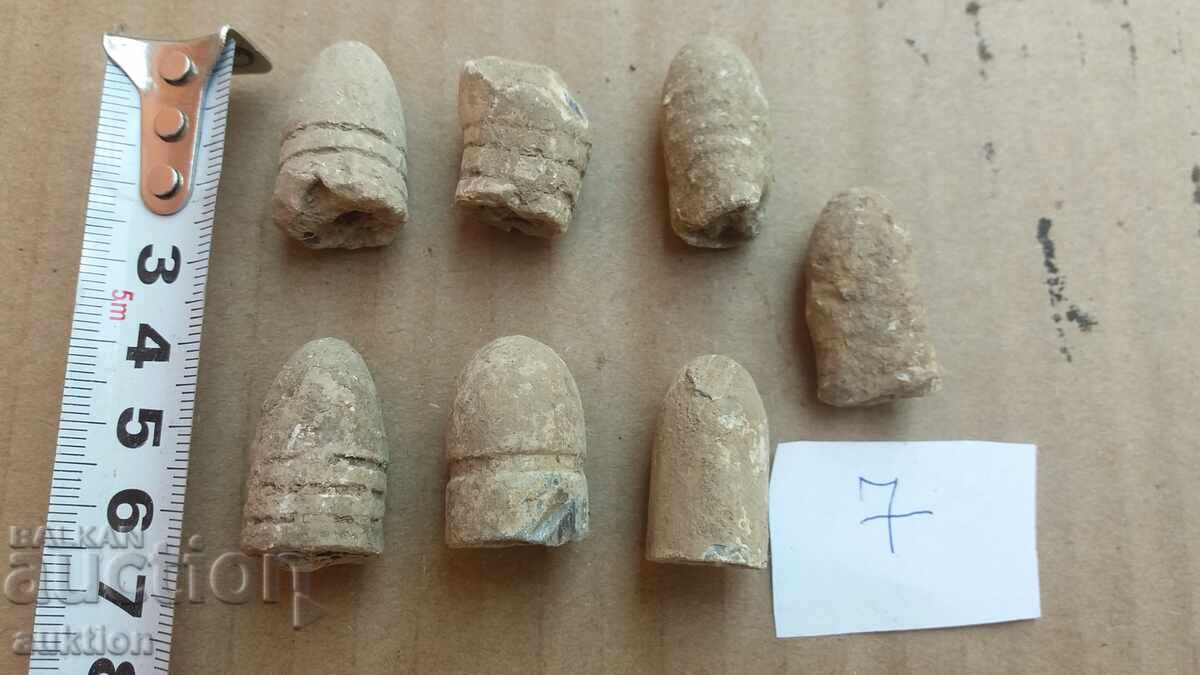 ЛОТ ОТ 7 ПАТРОНА ОТ КРЪНКА - ОЛОВО с цена 4.99 лв. | € 2.55