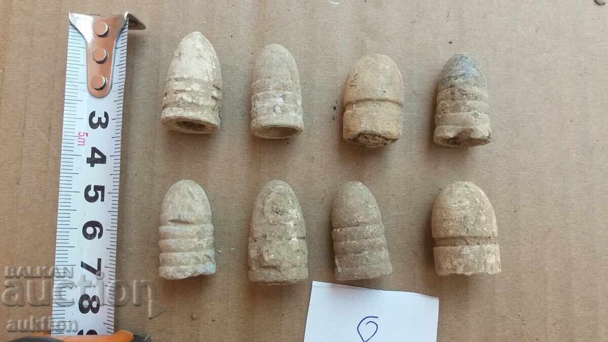 ЛОТ ОТ 8 ПАТРОНА ОТ КРЪНКА - ОЛОВО с цена 3.99 лв. | € 2.04