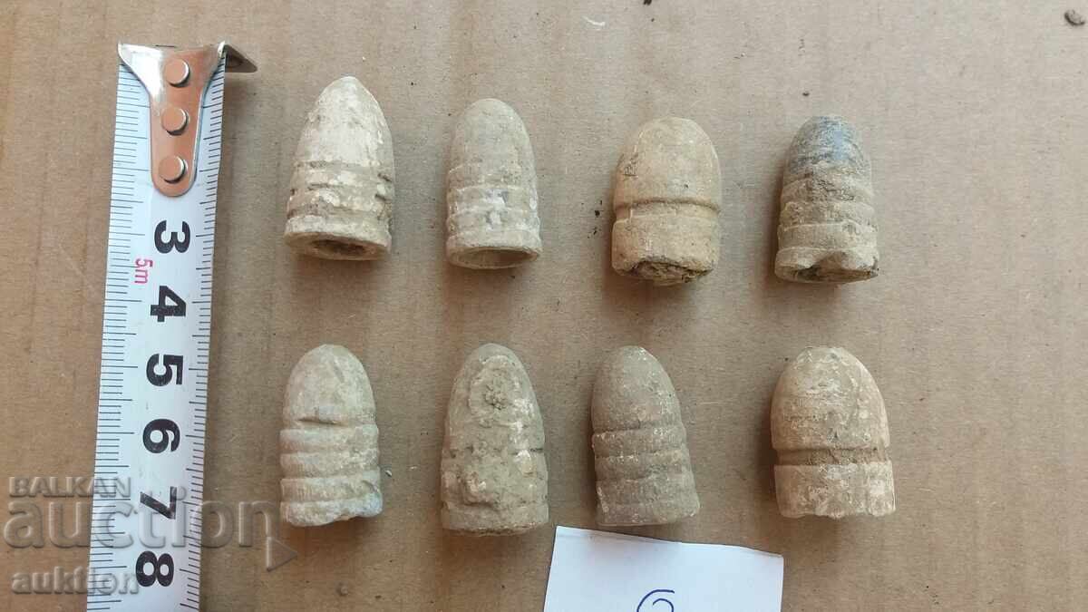 ЛОТ ОТ 8 ПАТРОНА ОТ КРЪНКА - ОЛОВО