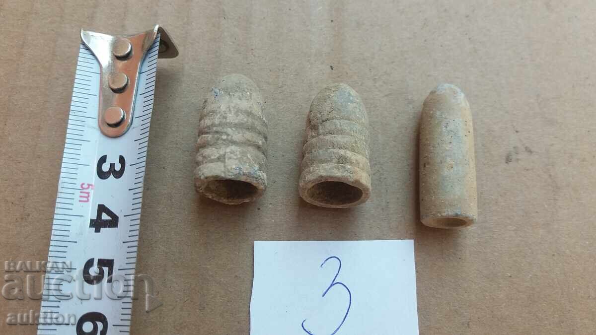 Аукцион ЛОТ ОТ 3 ПАТРОНА ОТ КРЪНКА - ОЛОВО