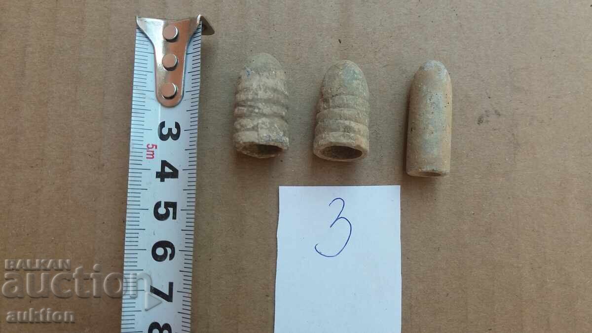 ЛОТ ОТ 3 ПАТРОНА ОТ КРЪНКА - ОЛОВО