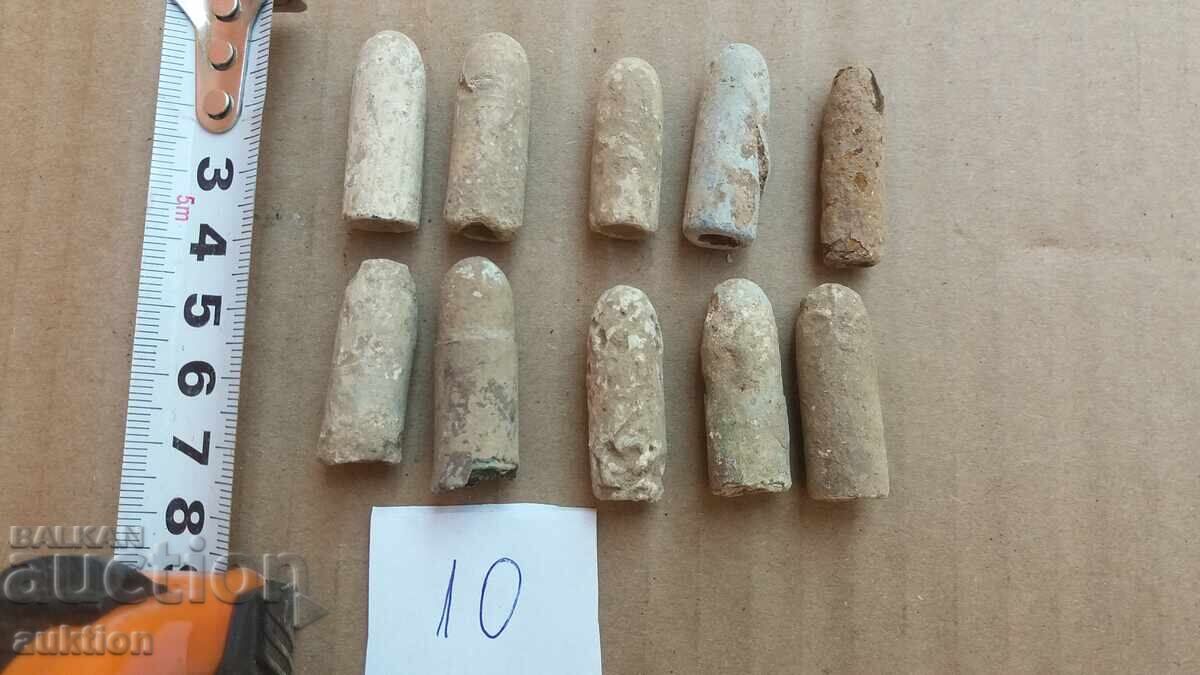 ЛОТ ОТ 10 ПАТРОНА ОТ КРЪНКА - ОЛОВО с цена 4.99 лв. | € 2.55