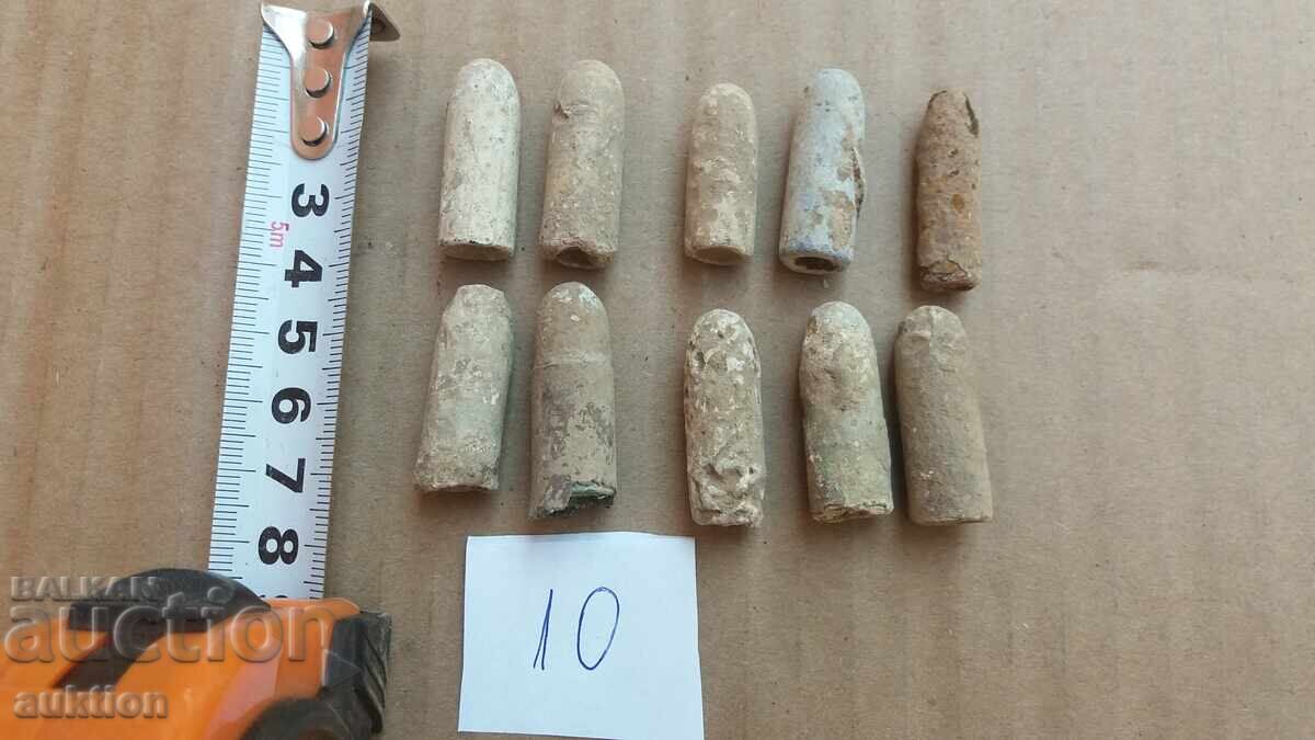 ЛОТ ОТ 10 ПАТРОНА ОТ КРЪНКА - ОЛОВО - 5