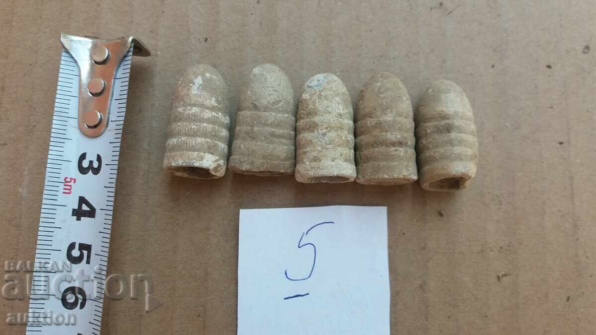 LOT OF 5 BULLETS FROM KRINKA - LEAD with price 2.99 BGN | € 1.53