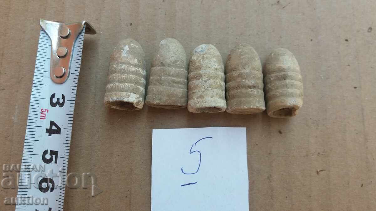 LOT OF 5 BULLETS FROM KRINKA - LEAD