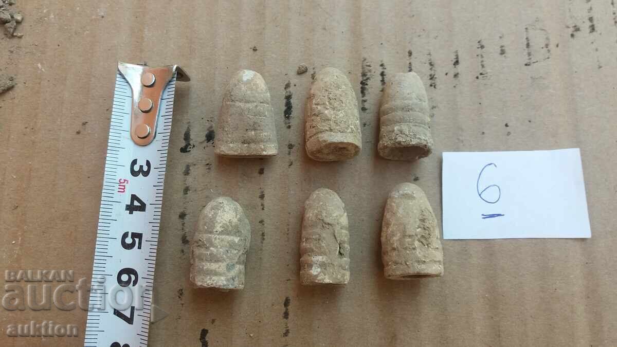 ЛОТ ОТ 6 ПАТРОНА ОТ КРЪНКА - ОЛОВО - 5