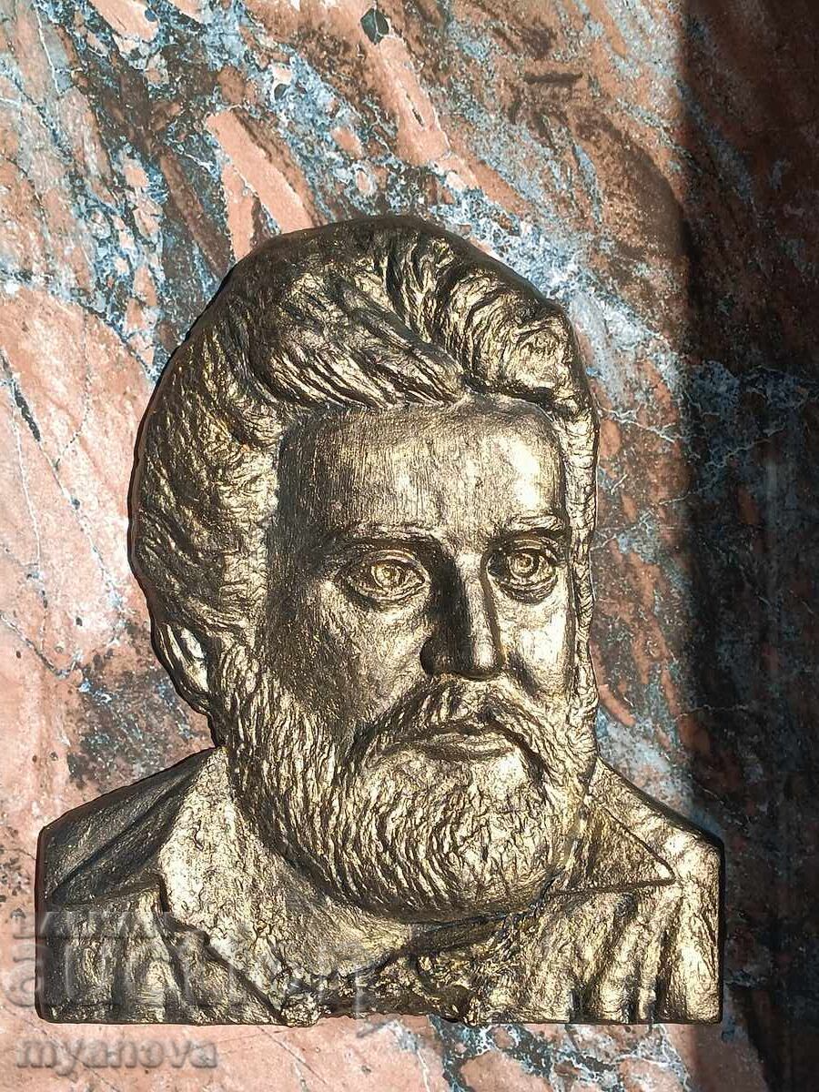 Auction  Botev, sculptural bas-relief by Yordan Krachmarov