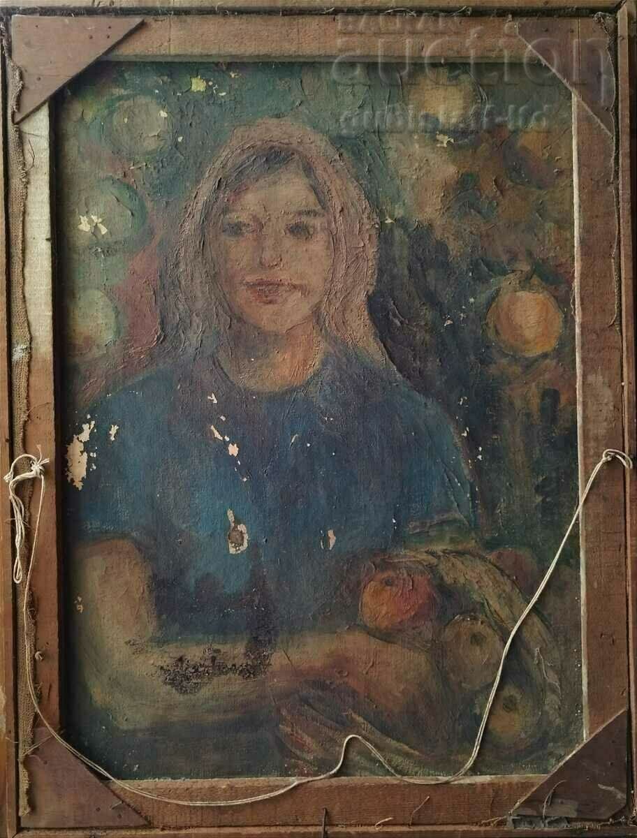 Auction  Picture, "Childhood in the village", art. Vesa Abrasheva (1930-1992)