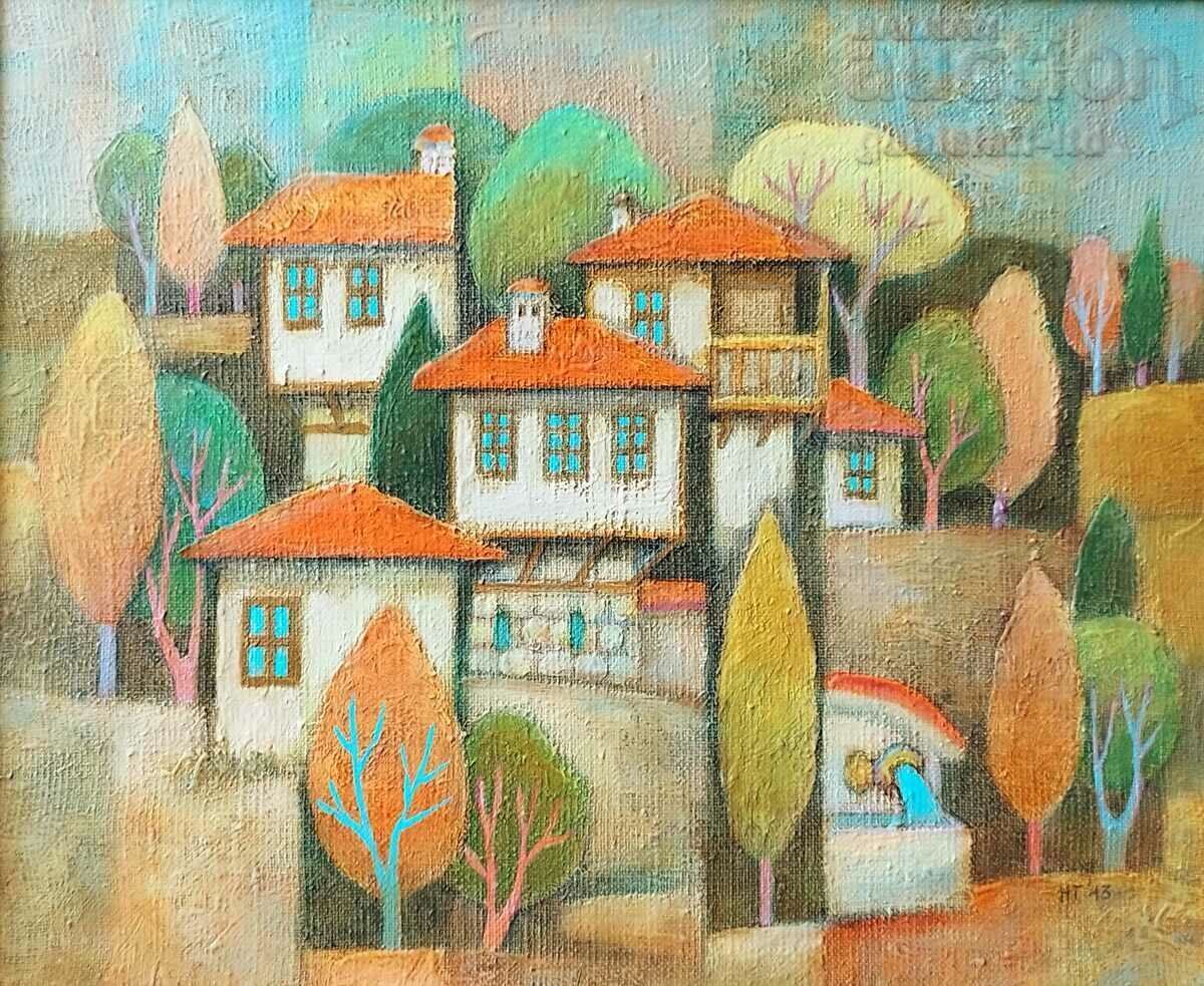 Painting "Landscape from the Rhodopes", art. N. Todorov, 2013 with price 320.00 BGN | € 163.61