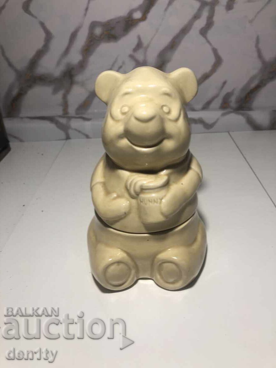 Borcan ceramic pentru biscuiți cu Winnie the Pooh