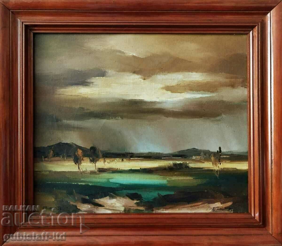 Ζωγραφική «Τοπίο», τέχνη. Κ. Tabakov, 1994