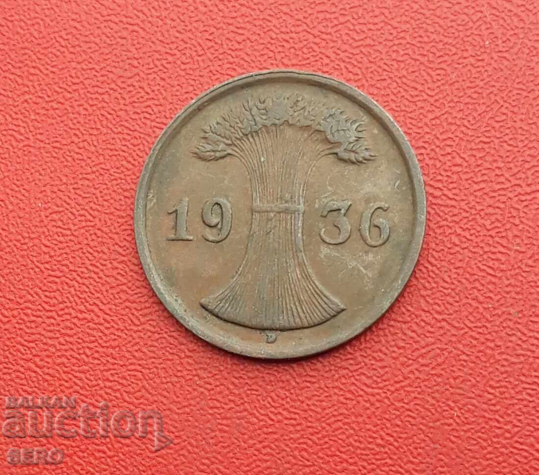 Germany-2 pfennig 1936 D-Munich with price 0.71 BGN | € 0.36 Germany-2 pfennig 1936 D-Munich with price 0.71 BGN | € 0.36