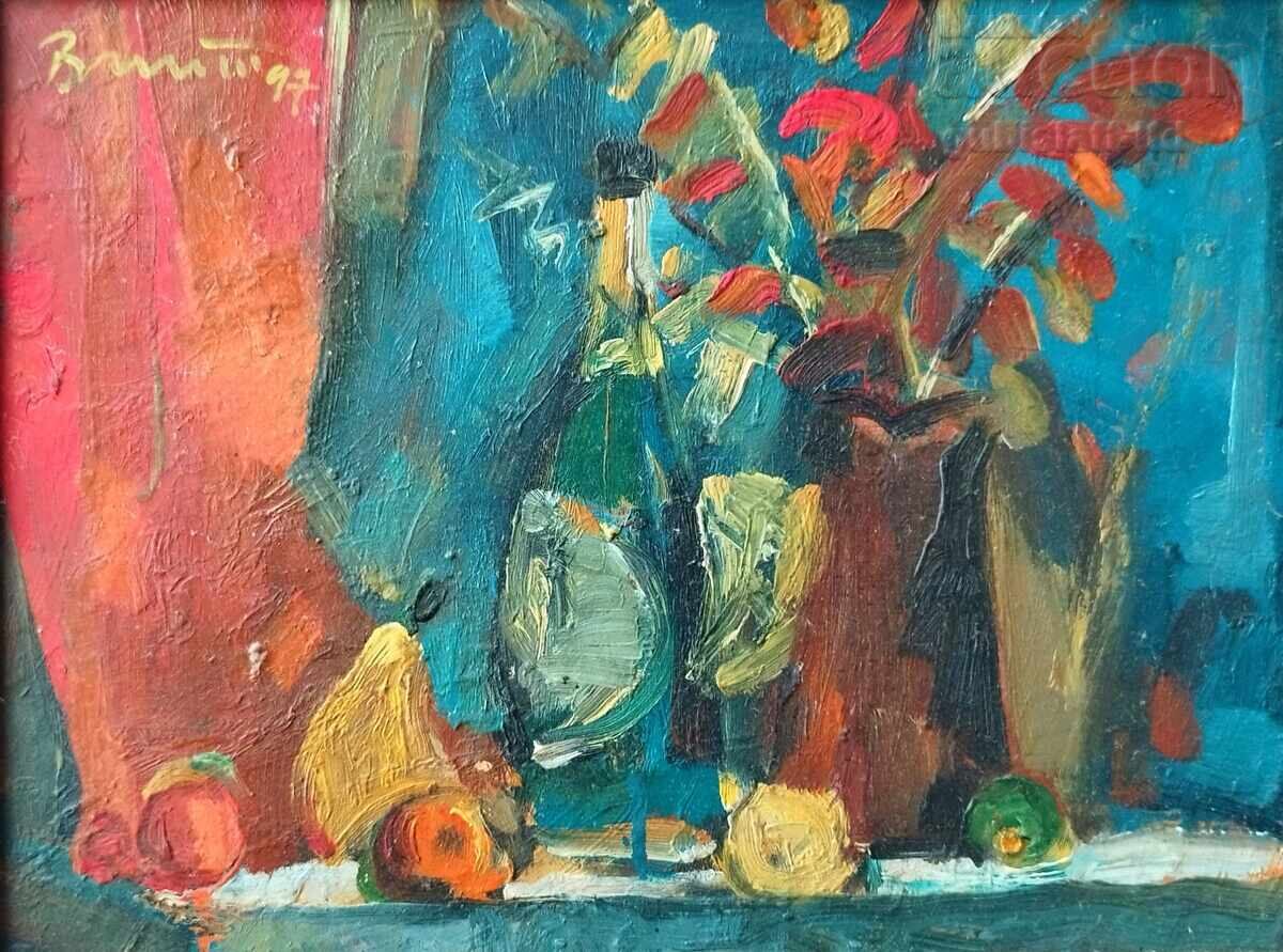 Painting "Still Life", 1997, artist Velyo Mitev (1948-2011) with price 520.00 BGN | € 265.87