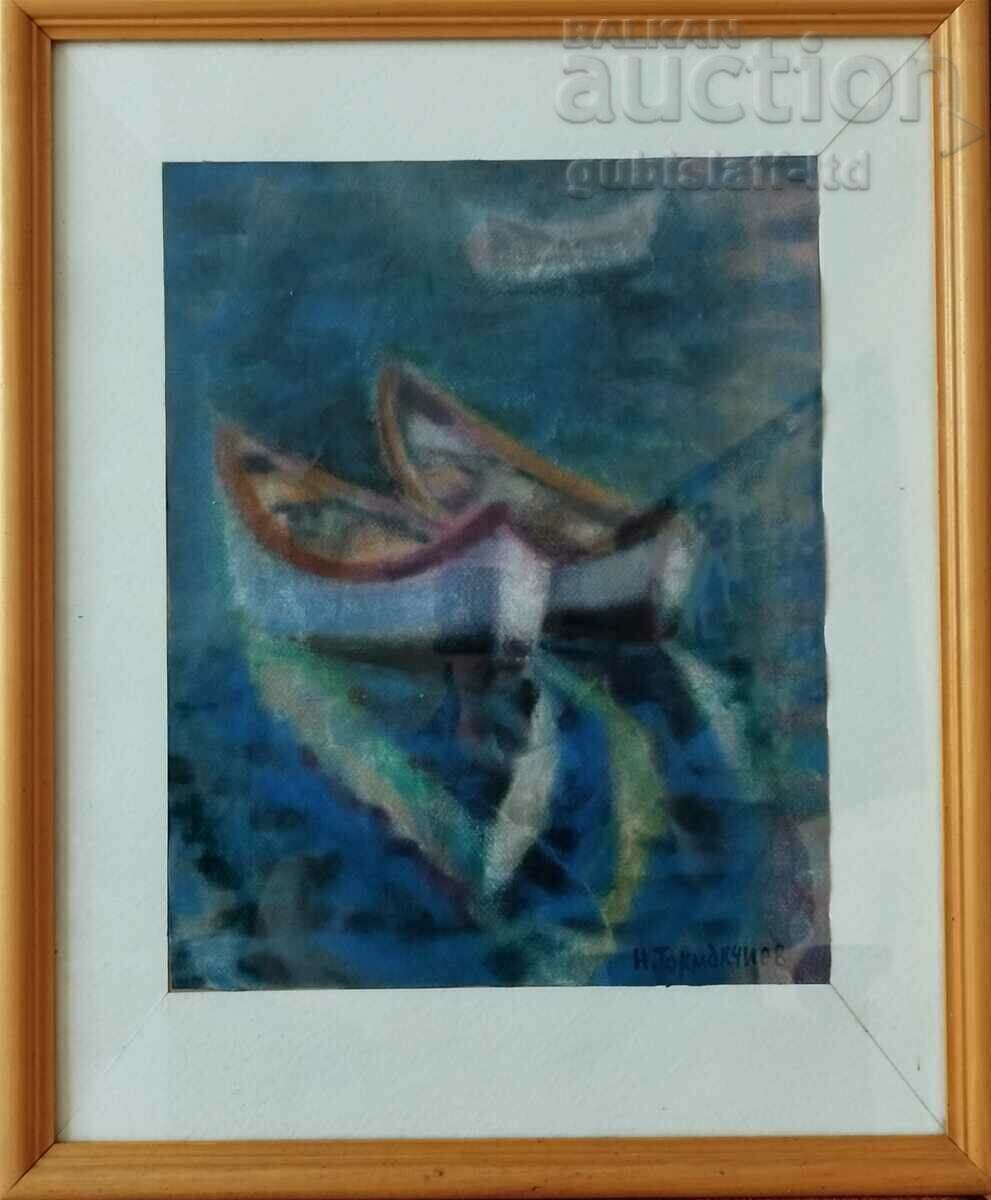 Delivery of Painting, "Silence", art. Nenko Tokmakchiev(1931-2014)