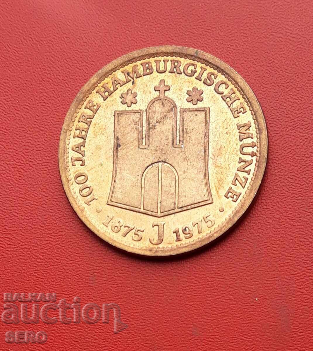 Medalie-Germania-Hamburg 1975-100 g. monede hamburgheze cu preț 4.01 BGN | € 2.05 Medalie-Germania-Hamburg 1975-100 g. monede hamburgheze cu preț 4.01 BGN | € 2.05