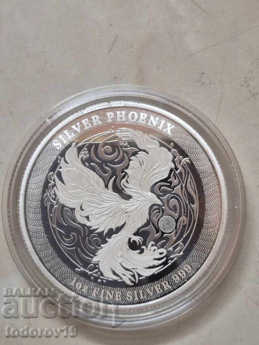 1 oz Сребърна монета "Мистичен феникс" 2025 - остр. Ниуе. с цена 145.99 лв. | € 74.64 1 oz Сребърна монета "Мистичен феникс" 2025 - остр. Ниуе. с цена 145.99 лв. | € 74.64