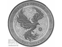 1 oz Сребърна монета "Мистичен феникс" 2025 - остр. Ниуе.