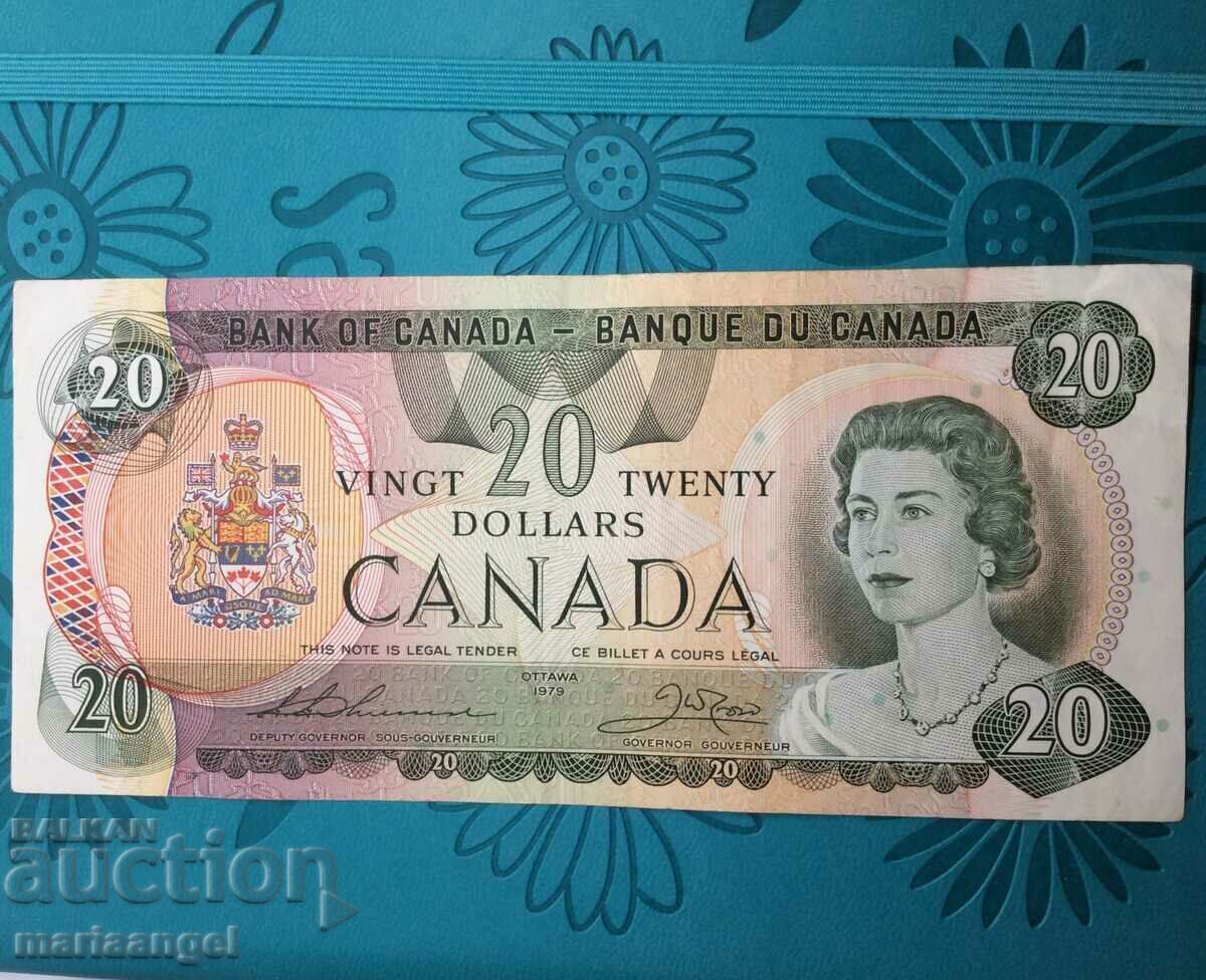 Licitație Canada 20 USD 1979